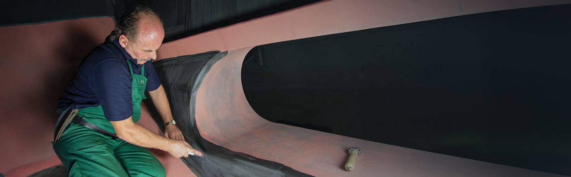 Rubber linings for metal and concrete containers